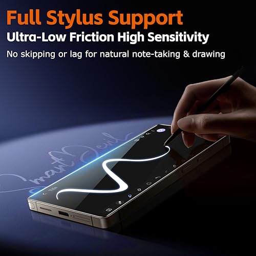2 Pack for Samsung Galaxy S24 Ultra Tempered Glass Screen Protector 6.9in [0.18mm Ultra-Thin] - Fingerprint Unlock,Bubble-Free, Auto Dust Removal,9H Anti-Scratch