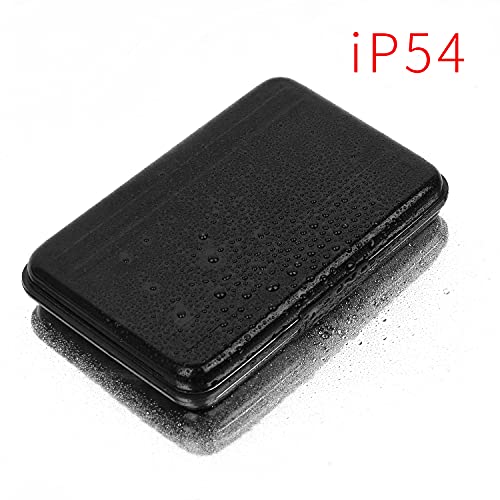 Aluminum Shock Resistant Carrying Box Holder Memory Card Storage Box Case Holder 8 Slots for SD SDHC MMC Micro SD TF Cards (Black) - color: Black