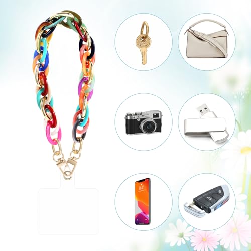 Vin Beauty Phone Wrist Strap Acrylic Phone Charms Strap Detachable Phone Bracelet Charm Strap for Phone Case Cellphone Lanyard with Tether Tab Phone Charms Wrist Strap for Phone Case