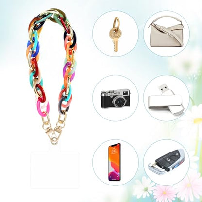 Vin Beauty Phone Wrist Strap Acrylic Phone Charms Strap Detachable Phone Bracelet Charm Strap for Phone Case Cellphone Lanyard with Tether Tab Phone Charms Wrist Strap for Phone Case
