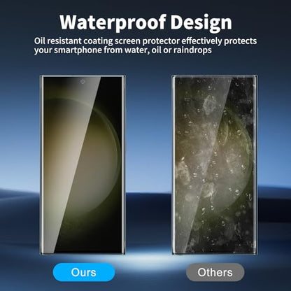 2 Pack For Samsung Galaxy S23 Ultra Privacy Screen Protector, 9H Hardness Anti-Spy Tempered Glass, Scratch-Resistant ，Anti-fingerprint，bubble free, easy install
