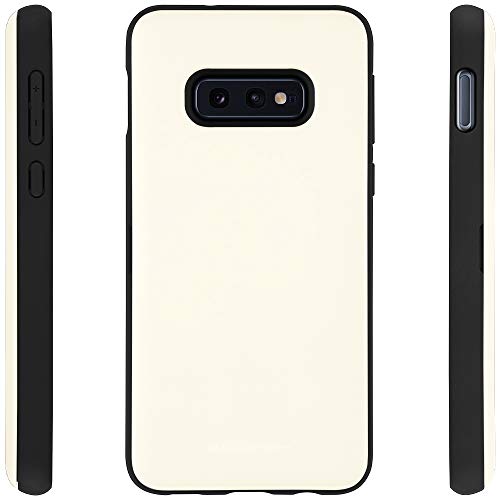GOOSPERY Magnetic Door Bumper Compatible with Galaxy S10e, Card Holder Wallet Case Easy Magnet Auto Closing Protective Dual Layer Sturdy Phone Back Cover - White - color: White, size: Galaxy S10E