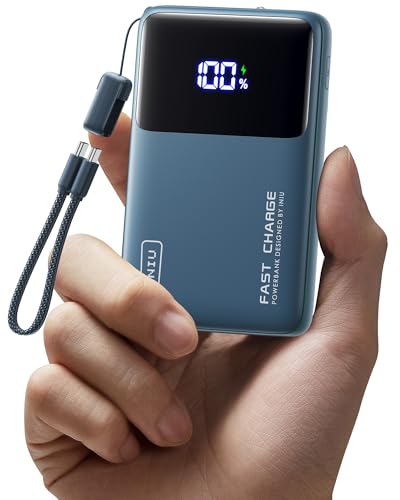 INIU Power Bank, Compact 10000mAh 45W PD Fast Charging Portable Charger - color: Blue