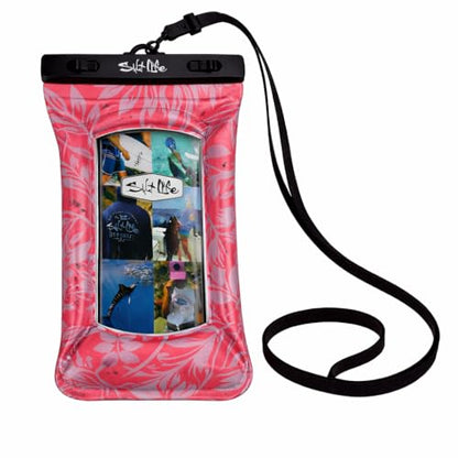 Salt Life Floating Waterproof Phone Case– IPX8 100% Waterproof Phone Case that Floats in Water, Universal Phone Dry Bag with Touchscreen Clear Window, Secure Seal Closure & Lanyard (Bali Bliss) - color: Bali Bliss