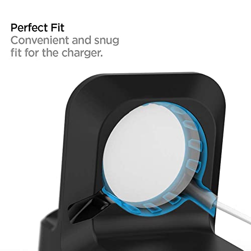 Spigen for Apple Watch Charger Stand, Durable TPU with Non-Slip Base - color: Black, size: Classic