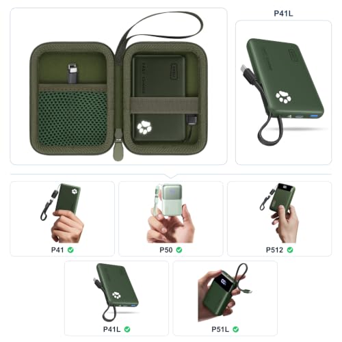 khanka Hard Protective Case for INIU 45W Fast Charging Charger,Green - color: green