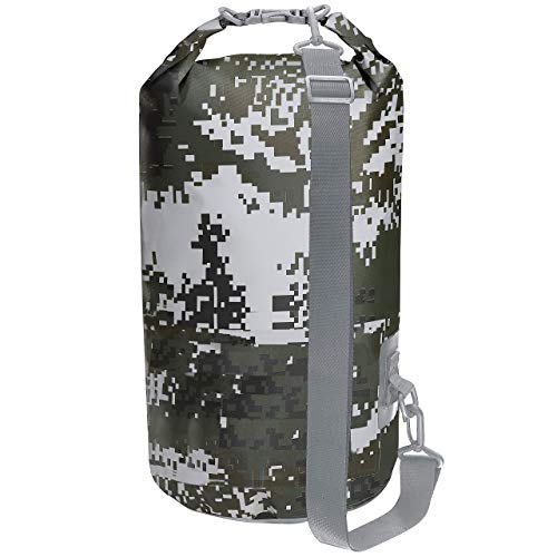 Skog Å Kust DrySak Roll Top Waterproof Bag, 5, 10 & 20 Liter - color: DigiCamo, size: 10 Liter