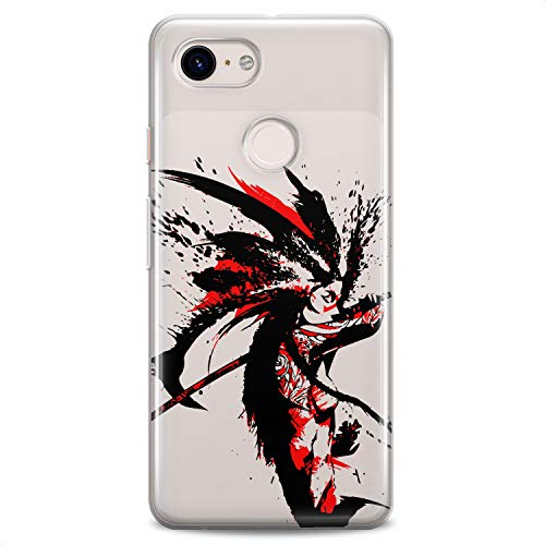 TPU Case Compatible for Google Pixel 9 8 Pro 7a 6a 5a XL 4a 5G 2 XL 3 XL 3a Drawing Woman Samurai Soft Clear Gorgeous Flexible Silicone Cute Print Splash Paint Slim fit Design Fighter Lady - color: Drawing Woman Samurai
