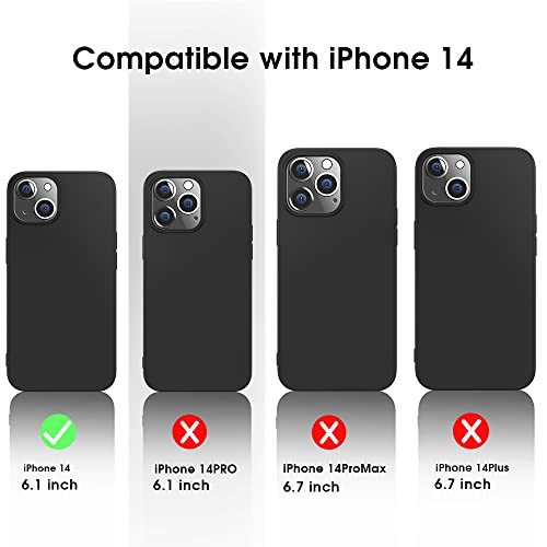 X-level Compatible iPhone 14 Case Slim Fit Ultra-Thin [Guardian Series] Soft TPU Matte Finish Coating Phone Cases Lightweight Anti-Scratch Back Cover Grip 6.1" (2022)-Black - color: Black, size: iPhone 14