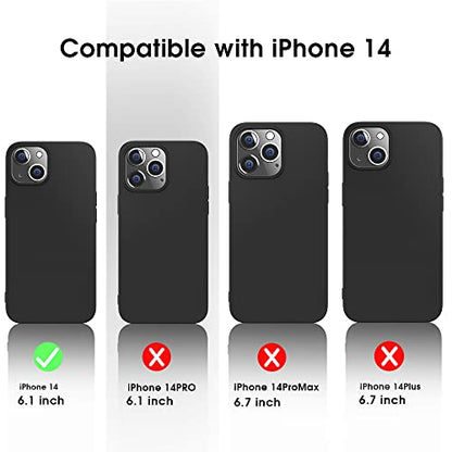 X-level Compatible iPhone 14 Case Slim Fit Ultra-Thin [Guardian Series] Soft TPU Matte Finish Coating Phone Cases Lightweight Anti-Scratch Back Cover Grip 6.1" (2022)-Black - color: Black, size: iPhone 14