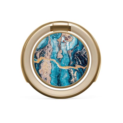 BURGA Cell Phone Ring, Holder Grip and Stand - Finger Phone Grip for Back of Smartphone Case, Kickstand 360 Rotation Ring - color: Lemon Tart, style: Gold