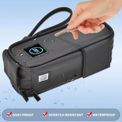 Customized Case for Anker 25000mAh 165W A1695, Flip-Top Dual Window | Flip-top Lid for Anker 25000mAh A1695; Charge Without Removing Power Bank; Direct Cable Port Access,Carabiner Clip,Bag Only - style: For Anker 25000