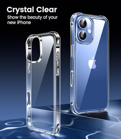 Mkeke Compatible with iPhone 17 Case Clear [Not-Yellowing] [Military-Grade Drop Protection] Shockproof Protective Phone Bumper 6.3 inch - size: for iPhone 17 6.3"