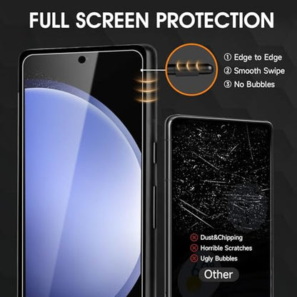 [3 Pack] Privacy Screen Protector for Samsung Galaxy A15 6.5in, Anti-Spy Tempered Glass Film, Bubble-Free, Easy Install - size: Galaxy A15