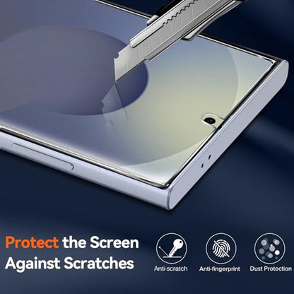 ivoler 3-in-1 Case for Samsung Galaxy S25 Ultra 5G 6.9” with 2 Pack Tempered Glass Screen Protector[Full Coverage], [Military Grade Protection] Slim Phone Bumper Cover Clear [Non-Yellowing]
