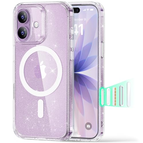 ESR for iPhone 17 Case, Camera Control Cover, Compatible with MagSafe, Shockproof Military-Grade Protection, Magnetic Phone Case for iPhone 17, Classic Hybrid Case, Clear Shimmer - color: B-Clear Shimmer, size: iPhone 17 6.3 inch