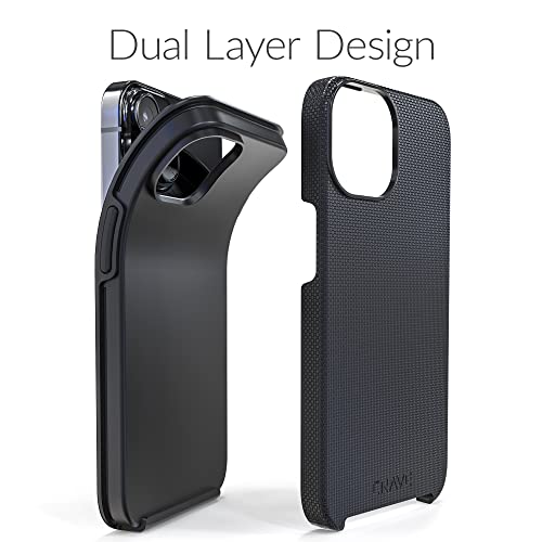 Crave Dual Guard for iPhone 14, Shockproof Protection Dual Layer Case for Apple iPhone 14 (6.1") - Black - color: Black