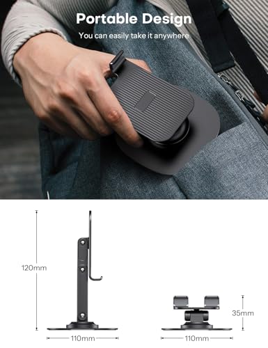OMOTON Cell Phone Stand for Desk, 2 Pack Adjustable Foldable Phone Holder - color: Black & White