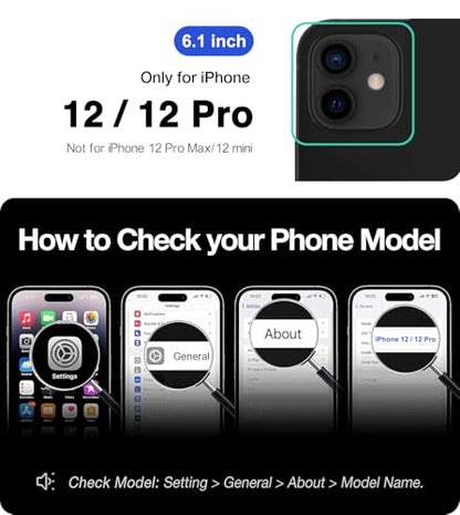 Magnetic for iPhone 12/iPhone 12 Pro Wallet Case with Card Holder﻿ | Compatible with MagSafe, Shockproof Phone Cover with Detachable RFID Blocking Card Slot, Black - color: Black, size: iPhone 12/12 Pro