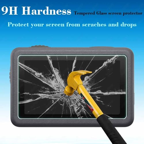 ULBTER Screen Protector for DJI OSMO Action 6 + Lens cap Cover [2+6 Pieces] - size: Action 6