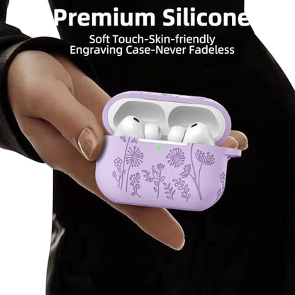 Lerobo for AirPods Pro 3 Case with Cleaner Kit & Keychain, Lavender - color: A-Lavender, size: AirPods Pro 3