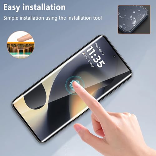 3-Pack for Motorola Moto Edge 2024 Screen Protector Tempered Glass, 3D Full Coverage Film, 9H Hardness HD Bubble-Free Film, Anti-Scratch Premium Protective Glass for Moto Edge 2024 - size: Motorola Edge 2024