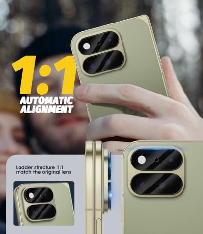 Orzero (3 Pack Camera Lens Protector Compatible for Google Pixel 11 Pro Fold, Protector de Cámera Tempered Glass 9H Precise Camera Cutouts Anti-Scratch Does Not Affect Night Shots and Flash - size: Google Pixel 11 Pro Fold