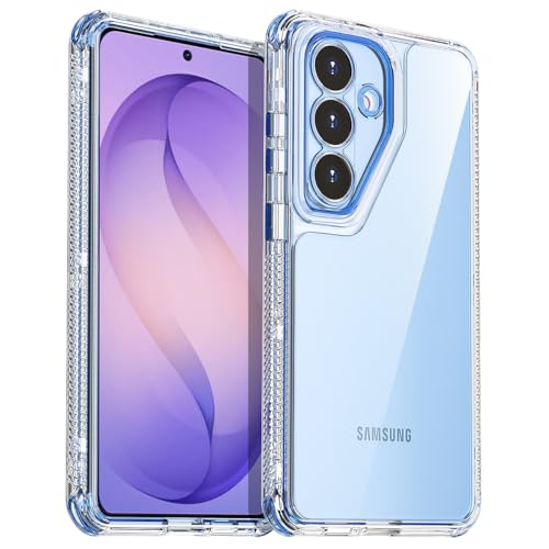 AICase for Samsung Galaxy S26 Case Clear,Heavy Duty Durable 3-Layer Crystal Transparent [Not Yellowing][Military Grade Drop Protection] Shockproof/DropProof Protective for S26 Plus 6.3" 2025_6 - color: Blue, size: Samsung Galaxy S26