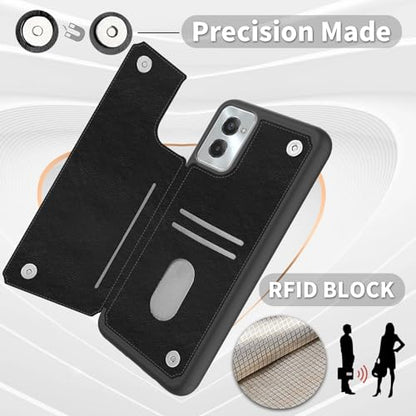 for Motorola Moto G Power 5G 2024 6.7" Wallet Case with Credit Card Holder, Shockproof Protective Kickstand Credit Card Slot Holder Flip Soft PU Leather Cover, Flag Deer - color: Flag Deer