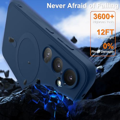 for Galaxy A16 5G Case,Magnetic,Wireless Charging,Slim Blue - color: Blue