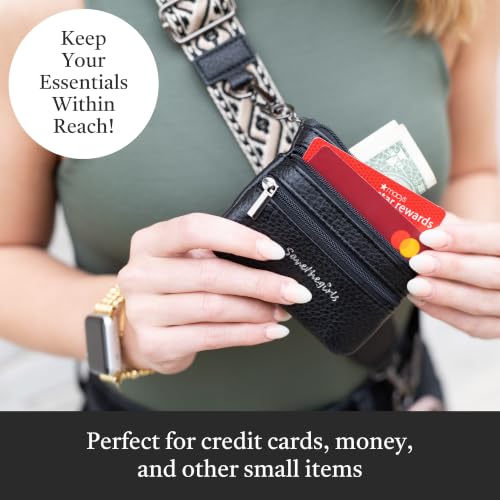 Save the Girls Clip & Go Phone Strap with RFID Wallet Pouch, Fern Green - color: Green