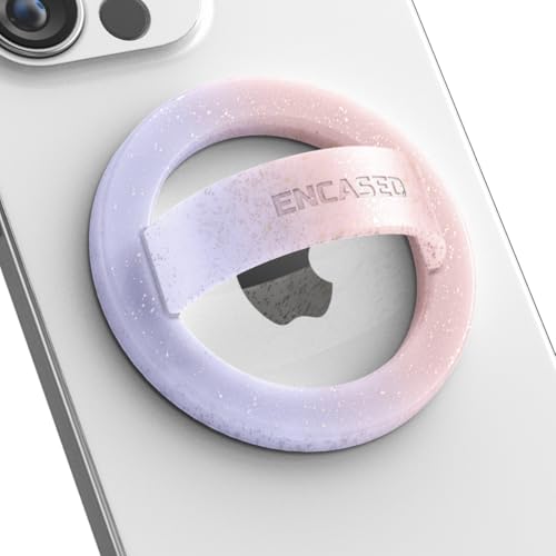 Encased Magnetic Phone Grip Holder, Compatible with MagSafe - Cute Color Combo Iridescent Silicone Finger Loop Ring for iPhone (Gradient Halo) - color: Gradient Halo