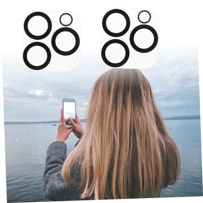 Angoily 5Pcs Scratch Tempered Lens Protectors for Pro High Definition Finger Lens Films with Easy Installation Compatible with Mobile Phone Camera Lens