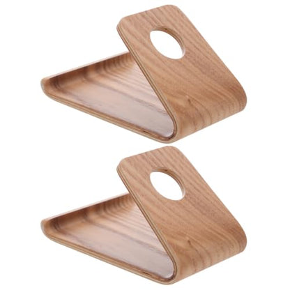 2pcs Wooden Phone Holder Stand for Tablets and Smartphones