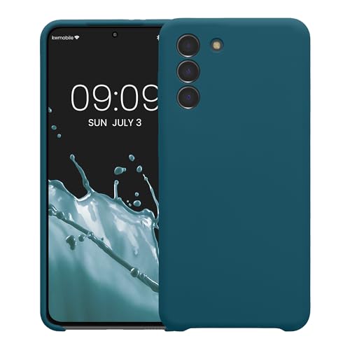 kwmobile Case Compatible with Samsung Galaxy S21 Case - Slim TPU Silicone Phone Cover - Soft Touch Finish - Teal Matte - color: teal matte, size: Galaxy S21