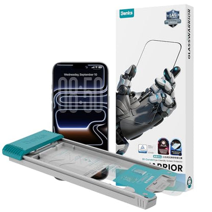 BENKS GlassWarrior for iPhone 17 Pro Screen Protector [TÜV Rheinland Anti-Reflection] [3D Curved Full Coverage] 9H+ Tempered Glass, Military-Grade Shatterproof & Scratch Resistant, Eye-Friendly