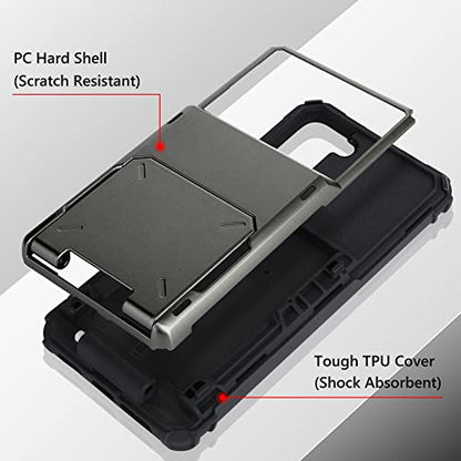 Wallet Case for Samsung Galaxy S24 Plus Case with 4-Card Holder Gray - color: Gray, size: Samsung Galaxy S24 Plus