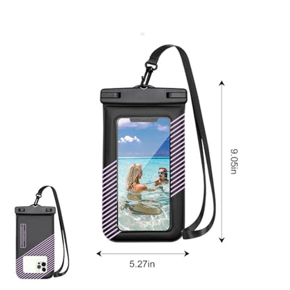 1 Pcs Waterproof Phone Case for Beach Adventures Swimming Outdoor Activities with Touch Screen Adjustable Strap (Purple) - color: Purple
