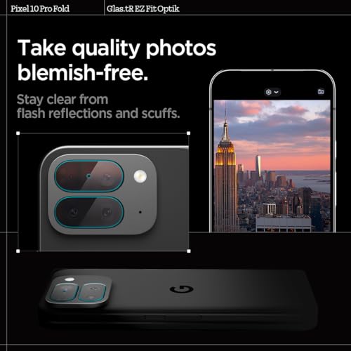 Spigen Glas.tR EZ FIT Optik Camera Lens Protector for Pixel 10 Pro Fold - size: Pixel 10 Pro Fold