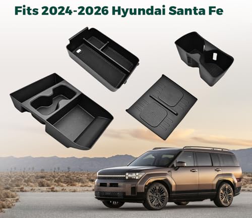 Center Console Organizer Set 2024-2026 Hyundai Santa Fe Accessories - size: For Santa Fe 2024-2026 4pcs
