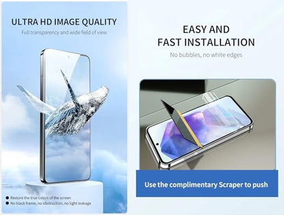 3pcs Dust-Proof Hydrogel film for Samsung Galaxy S25 Ultra 5G 6.9" Soft TPU Screen Protector HD Clear Gel film Fingerprint-unlocked Ultra-thin Automatic Repair - color: S25 Ultra 5G 6.9"