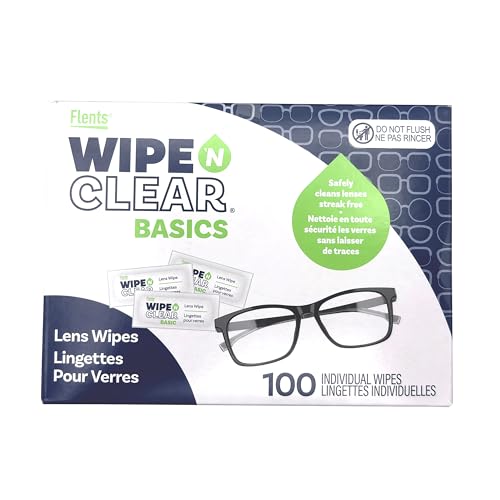 Flents Lens Wipes, Wipe 'N Clear Basic, 100 Count, Pre-Moistened - size: 100 Count Basic