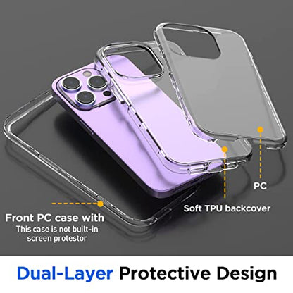AICase for iPhone 14 Pro Max Clear Case(6.7"),Heavy Duty Drop Protection Full Body Rugged Shockproof/Dust Proof 3-Layer Military Protective Tough Durable for iPhone 14 Pro Max - color: Clear