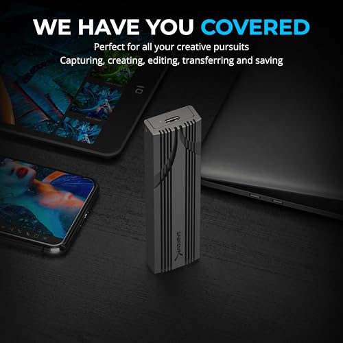 SABRENT USB-C NVMe Enclosure & Reader, M.2 PCIe SSD, 10Gbps (EC-PNVO) - color: CHARCOAL