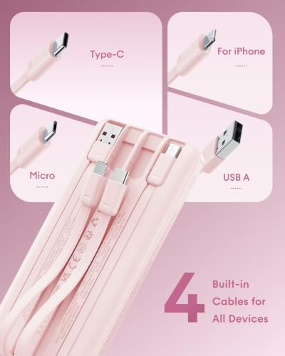 charmast Portable Charger,Fast Charging Power Bank - color: Dustypink