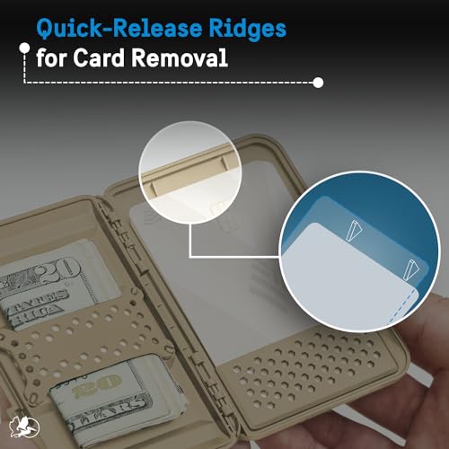 Pelican MagSafe Wallet for iPhone - Slim Magnetic Phone Wallet - Desert Tan | Heavy Duty MIL-STD Snap-On Magnetic Card Holder - Detachable Hard MagSafe Wallet for iPhone 17 Pro Max/16/15/14/13/Pixel 10 - color: Desert Tan, style: Protector