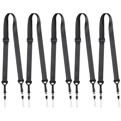 FIEIL 5 Pack Replacement Nylon Neck Lanyard, Universal Shoulder Strap Replacement Nylon Neck Lanyard, Comfortable Adjustable Shoulder Strap for iPad, Camera, Crossbody Bag, Binocular, Tablet - size: 5 Pack Black Thin Rope