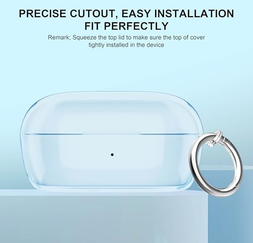 Aircawin for Bose New QuietComfort Earbuds Case Clear 2024 - color: Light Blue