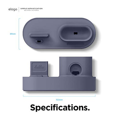 elago 3 in 1 Charging Station for iPhone, AirPods, AirPods Pro, Apple Watch - color: Lavender Grey