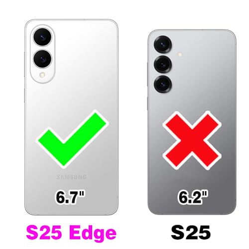 Asuwish Phone Case for Samsung Galaxy S25 Edge 5G with Screen Protector and Slide Camera Cover Rugged Hybrid Shockproof Protective Cell Accessories S25Edge 25S S 25 25Edge 6.66 2025 Women Men Purple - color: Purple